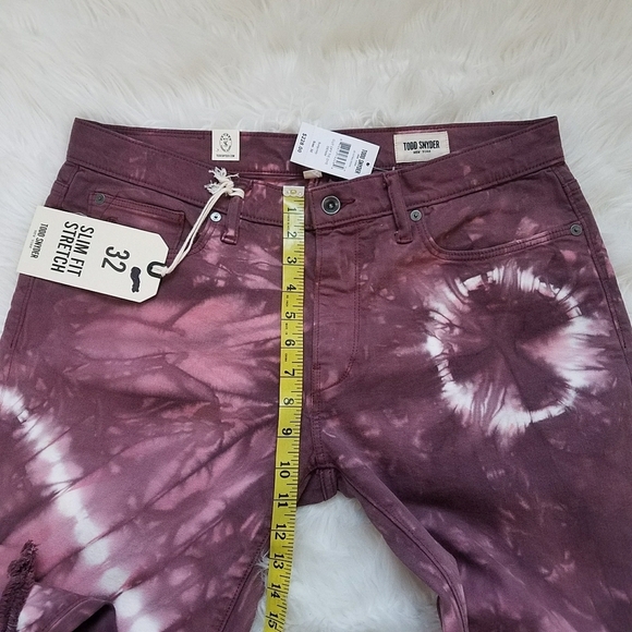 Todd Snyder Cut Off Tie Dye Denim Jeans - Picture 4 of 9